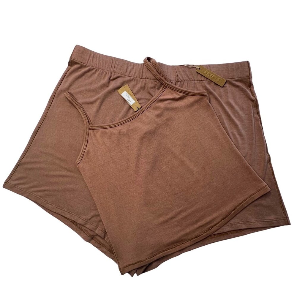 NWT🔥SKIMS Sleep Tank + Short Set Sienna Large - Picture 11 of 12